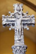 The crucifixion. Jesus on the cross. Saint Nicolas church. Cluses. France