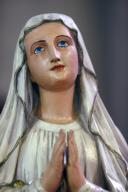 Saint Francois de Sales Basilica. Wooden statue of the Virgin Mary; Thonon. France