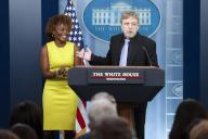 Star Wars actor Mark Hamill joins White House Press Secretary Karine Jean-Pierre as a surprise guest for the daily press briefing at the White House in Washington, DC on Friday, May 3, 2024. The U.S. economy added just 175,000 jobs in April according to new numbers from the Labor Department. Photo by Jonathan Ernst
