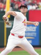 St. Louis Cardinals starting pitcher Matthew Liberatore delivers a pitch to the Chicago White Sox in the third inning at Busch Stadium in St. Louis on Sunday, May 5, 2024. Photo by Bill Greenblatt