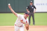 St. Louis Cardinals pitcher Kyle Leahy delivers.a pitch to the Chicago White Sox in the fifth inning at Busch Stadium in St. Louis on Sunday, May 5, 2024. Photo by Bill Greenblatt