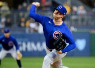 Chicago Cubs pitcher Keegan Thompson (71) throws in the sixth inning against the Pittsburgh Pirates at PNC Park on Saturday May 11, 2024 in Pittsburgh. Photo by Archie Carpenter