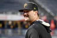 Pittsburgh Pirates pitcher Paul Skenes smiles at the fans after being doused with ice following the Pirates 10-9 win against the Chicago Cubs at PNC Park on Saturday May 11, 2024 in Pittsburgh. Photo by Archie Carpenter