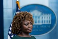 Karine Jean-Pierre, White House press secretary, speaks during a news conference at the White House in Washington, DC, on Friday, May 17, 2024. Photo by Al Drago