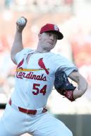 St. Louis Cardinals starting pitcher Sonny Gray delivers a pitch to the Baltimore Orioles in the first inning at Busch Stadium in St. Louis on Monday, May 20, 2024. Photo by Bill Greenblatt