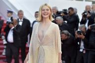 Elle Fanning attends the Red Carpet of the closing ceremony at the 77th annual Cannes Film Festival at Palais des Festivals on Saturday, May 25, 2024 in Cannes, France. Photo by Rocco Spaziani