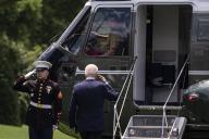 President Joe Biden leaves the White House in Washington, DC on Wednesday, May 29, 2024, enroute to a campaign event in Philadelphia. Photo by Al Drago