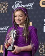 Ruth E. Carter appears backstage with her award for Best Costume Design award for "Black Panther: Wakanda Forever" during the 28th annual Critics