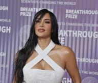 Kim Kardashian attends the 10th annual Breakthrough Prize ceremony at the Academy Museum of Motion Pictures in Los Angeles on Saturday, April 13, 2024. The ceremony honors acclaimed science and mathematical luminaries. The Breakthrough Prize celebrates the research achievements of the world