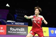VCG111494290143 CHENGDU, CHINA - MAY 04: Chen Yufei of China competes in Women\'s Singles Semifinal match against Aya Ohori of Japan on day eight of BWF Thomas & Uber Cup Finals 2024 at High-tech Zone Sports Center Gymnasium on May 4, 2024 in Chengdu, Sichuan Province of China. (Photo by Zheng Hongliang\/VCG