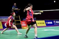 VCG111494449026 CHENGDU, CHINA - MAY 05: Chen Qingchen and Jia Yifan compete in the Women\'s Doubles Final match against Siti Fadia Silva Ramadhanti and Ribka Sugiarto of Indonesia on day nine of BWF Thomas & Uber Cup Finals 2024 at High-tech Zone Sports Center Gymnasium on May 5, 2024 in Chengdu, Sichuan Province of China. (Photo by Chengdu Economic Daily\/VCG