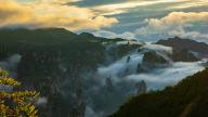 VCG111494490893 ZHANGJIAJIE, CHINA - MAY 05: A view of cloud-shrouded Zhangjiajie National Forest Park after rainfall on May 5, 2024 in Zhangjiajie, Hunan Province of China. (Photo by VCG\/VCG