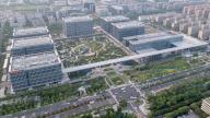 VCG111495048370 HANGZHOU, CHINA - MAY 08: Aerial view of Alibaba\'s Xixi Campus, the new global headquarters of Chinese tech heavyweight Alibaba Group Holding Ltd, on May 8, 2024 in Hangzhou, Zhejiang Province of China. The new site, which is located at the Hangzhou Future Sci-Tech City, will be put into operation on May 10. (Photo by VCG\/VCG