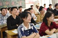VCG111495124519 WEIFANG, CHINA - MAY 09: Senior three students study in the classroom for the upcoming gaokao, the national college entrance exam, on May 9, 2024 in Weifang, Shandong Province of China. (Photo by Li Haitao\/VCG