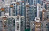 VCG111495260216 CHONGQING, CHINA - MAY 09: Aerial view of the residential buildings in a community on May 9, 2024 in Chongqing, China. China on May 17 cut the minimum down payment ratios for individuals