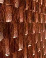 Detail of exterior brick work. Casa Terreno, n/a, Mexico. Architect: Fernanda Canales, 2018