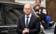 Olaf Scholz, the Chancellor of Germany, arrives in Downing Street to meet with the UK PM Boris Johnson around six weeks after Russia