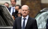 Olaf Scholz, the Chancellor of Germany, arrives in Downing Street to meet with the UK PM Boris Johnson around six weeks after Russia