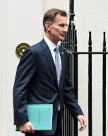 Jeremy Hunt, the Chancellor of the Exchequer, leaves No.11 Downing Street as he heads to the UK parliament to make his Autumn statement as inflation rose to 11.1