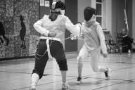 UNITED STATES - 04-19-2024: Out of Nowhere Fencing, offers instruction in the sport of fencing for all levels under the watchful eye of coach David Copeland. Classes are held in Maryland, Virginia and West Virginia. (Photo By Douglas Graham