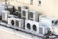 Italy, Capri, air conditioners on house