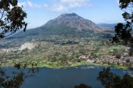 Indonesia, Bali, Kintamani, Volcano Batur and lake Danau Batur
