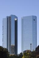 Germany, Hesse, Frankfurt, twin towers of Deutsche Bank