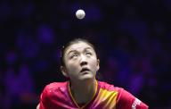 (240329) -- INCHEON, March 29, 2024 (Xinhua) -- Chen Meng of China serves during the women\'s singles round of 16 match between Chen Meng of China and Harimoto Miwa of Japan at the WTT Champions Incheon 2024 at Inspire Arena in Incheon, South Korea, March 29, 2024 (Photo by Jun Hyosang\/Xinhua