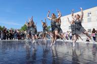 (240428) -- ZADAR, April 28, 2024 (Xinhua) -- Dancers perform for the upcoming International Dance Day in Zadar, Croatia, April 28, 2024. The International Dance Day is observed on April 29 annually. (Sime Zelic\/PIXSELL via Xinhua