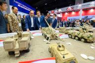 (240508) -- KUALA LUMPUR, May 8, 2024 (Xinhua) -- Malaysian Prime Minister Anwar Ibrahim (3rd L) visits the pavilion of China defence at Defense Services Asia 2024 in Kuala Lumpur, Malaysia, May 6, 2024. Defense Services Asia 2024, a biennial defense and weaponry show, opened in the Malaysian capital Kuala Lumpur on May 6. (Photo by Chong Voon Chung\/Xinhua