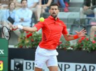 (240511) -- ROME, May 11, 2024 (Xinhua) -- Novak Djokovic of Serbia hits a return during the men