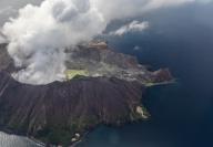 (240515) -- BEIJING, May 15, 2024 (Xinhua) -- This aerial photo taken on May 13, 2024 shows a view of the White Island, New Zealand. The White Island, a volcanic island in New Zealand