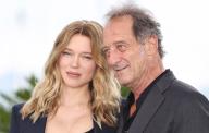 (240515) -- CANNES, May 15, 2024 (Xinhua) -- French actress Lea Seydoux (L) and French actor Vincent Lindon pose during a photocall for the film "Le Deuxieme Acte" (The Second Act) at the 77th edition of the Cannes Film Festival in Cannes, southern France, May 15, 2024. The 77th edition of the Cannes Film Festival opened Tuesday on the French Riviera, with a selection of 22 films vying for the coveted Palme d