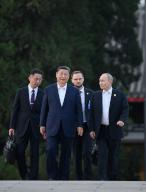 (240516) -- BEIJING, May 16, 2024 (Xinhua) -- Chinese President Xi Jinping holds a restrictive meeting with Russian President Vladimir Putin at Zhongnanhai in Beijing, capital of China, May 16, 2024. (Xinhua/Yue Yuewei