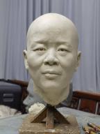 (240517) -- CHANGSHA, May 17, 2024 (Xinhua) -- This file photo taken on Jan. 4, 2024 shows a head sculpture of Lady Xin Zhui based on facial reconstruction. On Friday, the Hunan Museum in Changsha, central China