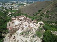(240517) -- ISLAMABAD, May 17, 2024 (Xinhua) -- An aerial drone photo shows the archaeological site of an ancient Buddhist monastery Takht-i-Bahi in northwest Pakistan