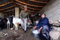(240518) -- SHIRAZ, May 18, 2024 (Xinhua) -- A woman prepares to milk goats in Shiraz, Iran, May 7, 2024. (Xinhua/Shadati