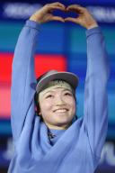 (240519) -- SHANGHAI, May 19, 2024 (Xinhua) -- Yuasa Ami of Japan celebrates winning the B-Girls Battle for First Place of breaking at the Olympic Qualifier Series Shanghai in east China\'s Shanghai, May 19, 2024. (Xinhua\/Xu Yanan