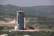 (240520) -- TAIYUAN, May 20, 2024 (Xinhua) -- A Long March-2D carrier rocket carrying four satellites blasts off from the Taiyuan Satellite Launch Center in north China