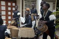 (240522) -- KAMPALA, May 22, 2024 (Xinhua) -- People perform during the World Day for Cultural Diversity for Dialogue and Development celebration at Uganda National Cultural Center in Kampala, Uganda, May 21, 2024. (Photo by Nicholas Kajoba/Xinhua