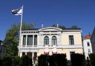 (240522) -- OSLO, May 22, 2024 (Xinhua) -- This photo taken on May 22, 2024 shows the Israeli Embassy in Oslo, capital of Norway. TO GO WITH "Israeli FM instructs recall of ambassadors to Ireland, Norway" (Photo by Chen Yaqin/Xinhua