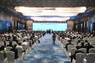 (240525) -- XIAMEN, May 25, 2024 (Xinhua) -- This photo taken on May 23, 2024 shows a scene during the China-Gulf Cooperation Council (GCC) Countries Forum on Industrial and Investment Cooperation in Xiamen, southeast China