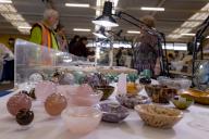 (240525) -- CANBERRA, May 25, 2024 (Xinhua) -- People visit the 2024 Canberra Winter Gemcraft and Mineral Show at the Exhibition Park in Canberra, Australia, May 25, 2024. (Photo by Chu Chen/Xinhua