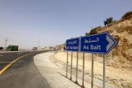 (240527) -- AS-SALT (JORDAN), May 27, 2024 (Xinhua) -- Photo taken on May 27, 2024 shows part of a China-funded road project in As-Salt, Jordan. Jordanian Prime Minister Bisher Khasawneh on Monday inaugurated the China-funded road project in the western region of the country. (Photo by Mohammad Abu Ghosh/Xinhua