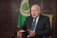 (240530) -- CAIRO, May 30, 2024 (Xinhua) -- Secretary-General of the League of Arab States (AL) Ahmed Aboul-Gheit speaks during an interview with Xinhua in Cairo, Egypt, May 23, 2024. TO GO WITH "Interview: China-Arab States Cooperation Forum reflects common desire to build "strong relations," says Arab League chief" (Xinhua/Yao Bing
