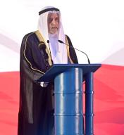 (240530) -- AHMADI GOVERNORATE, May 30, 2024 (Xinhua) -- Deputy Prime Minister and Oil Minister Imad Al-Ateeqi attends the inauguration ceremony of the Al-Zour Refinery in Ahmadi Governorate, Kuwait, May 29, 2024. Kuwait