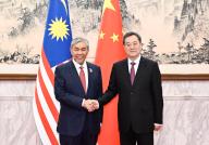 (240531) -- BEIJING, May 31, 2024 (Xinhua) -- Chinese Vice Premier Ding Xuexiang, also a member of the Standing Committee of the Political Bureau of the Communist Party of China Central Committee, meets with Malaysia