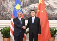 (240531) -- BEIJING, May 31, 2024 (Xinhua) -- Chinese State Councilor and Minister of Public Security Wang Xiaohong meets with Malaysia