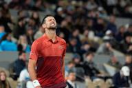 (240602) -- PARIS, June 2, 2024 (Xinhua) -- Novak Djokovic reacts during the men