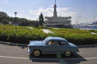 (240602) -- MOSCOW, June 2, 2024 (Xinhua) -- This photo taken on June 2, 2024 shows a car participating in a retro car rally in Moscow, Russia. (Photo by Alexander Zemlianichenko Jr/Xinhua